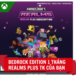 Realms Plus Minecraft Bedrock 1 tháng